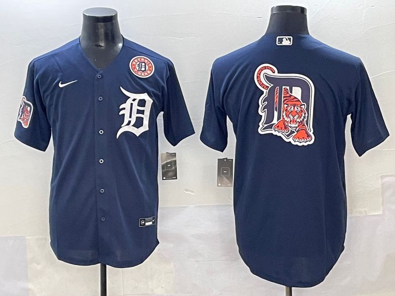 Men 2025 Detroit Tigers Blank Dark Blue Game Nike MLB Jersey style 13->detroit tigers->MLB Jersey